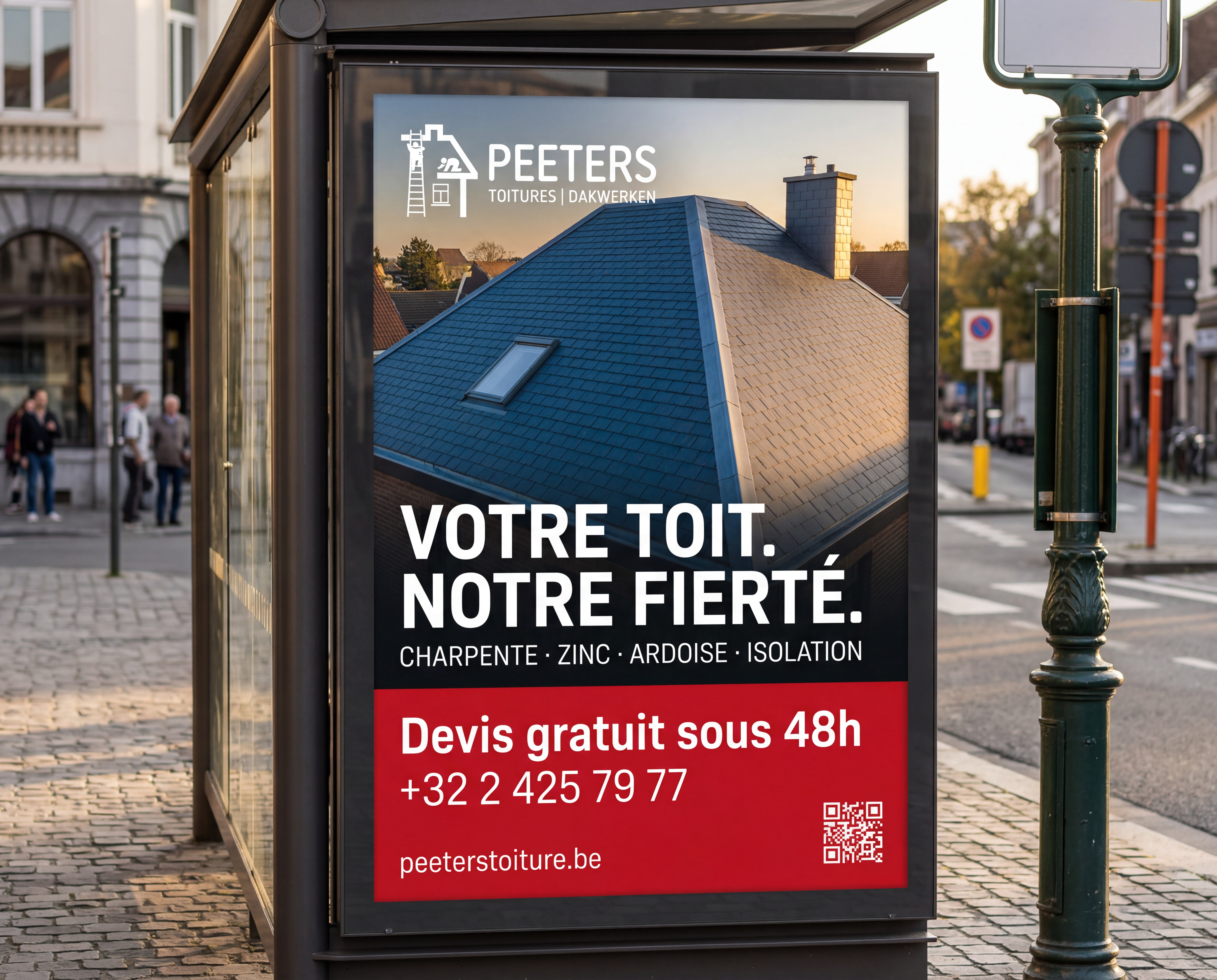 Gedrukte affiche project Peeters